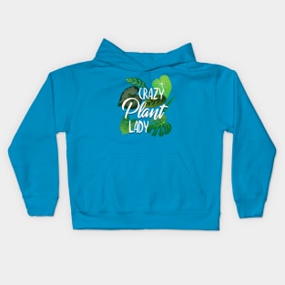 Crazy Plant Lady - leaves design Kids Hoodie